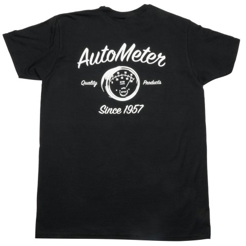AutoMeter Since 1957 T-Shirt 0423XXL T-Shirts, 1957, Short Sleeve, Cotton, Black, Logo, Men's 2X-Large, Each