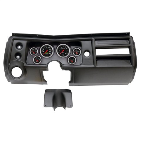 AutoMeter Ultra-Lite II Instrument Clusters for 1968 CHEVELLE, EL CAMINO - 2903-14 Gauge Kit, II, Analog, Silver Face, Speedo, Tach, Oil, Water, Volt, Fuel, Black Numbers, Red Pointers, Black Panel, Chevy, No Vent, Kit