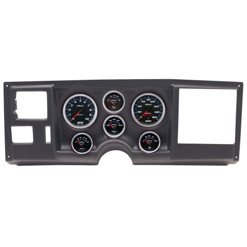 AutoMeter Cobalt Instrument Clusters 2925-05 Gauge Kit, Cobalt, Analog, Black Face, Speedometer, Tach, Oil, Water, Volt, Fuel, White/Blue Numbers, Red Pointers, Black Panel, Chevy, GMC, Kit