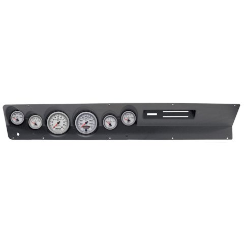 AutoMeter Ultra-Lite II Instrument Clusters for 1967-1969 DART - 2120-14 Gauge Kit, II, Analog, Silver Face, Speedo, Tach, Oil, Water, Volts, Fuel, Black Numbers, Red Pointers, Black Panel, Dodge, With A/C, Kit