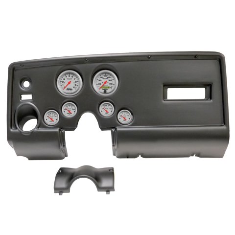 AutoMeter Ultra-Lite Instrument Clusters for 1969 FIREBIRD - 2912-13 Gauge Kit, Ultra-Lite, Analog, Silver Face, Speedo, Tach, Oil, Water, Volt, Fuel, Black Numbers, Red Pointers, Black Panel, Pontiac, Kit