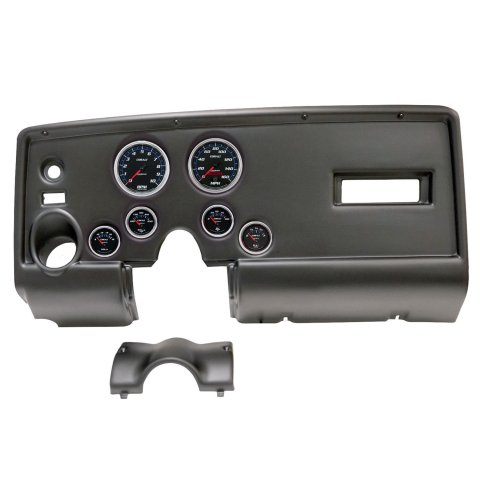 AutoMeter Cobalt Instrument Clusters for 1969 FIREBIRD - 2912-05 Gauge Kit, Cobalt, Analog, Black Face, Speedo, Tach, Oil, Water, Volt, Fuel, White/Blue Numbers, Red Pointers, Black Panel, Pontiac, Kit