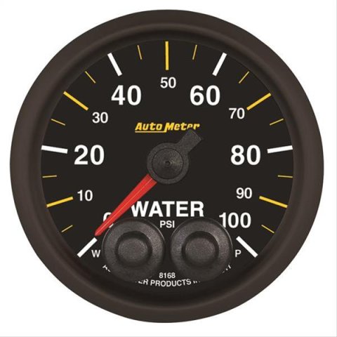 AutoMeter Elite Series Analog Gauges 8168-05702 Gauge, Series, Analog, Water Pressure, 0-100 psi, 2 1/16 in. Diameter, Black Face, Each