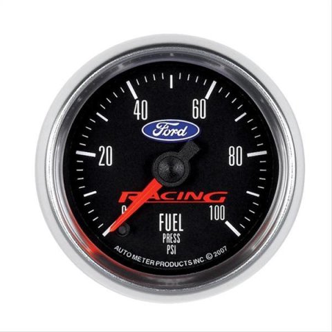 AutoMeter Ford Racing Analog Gauges 880080 Gauge, Logo, Fuel Pressure, 0-100 psi, 2 1/16 in., Analog, Electrical, Each