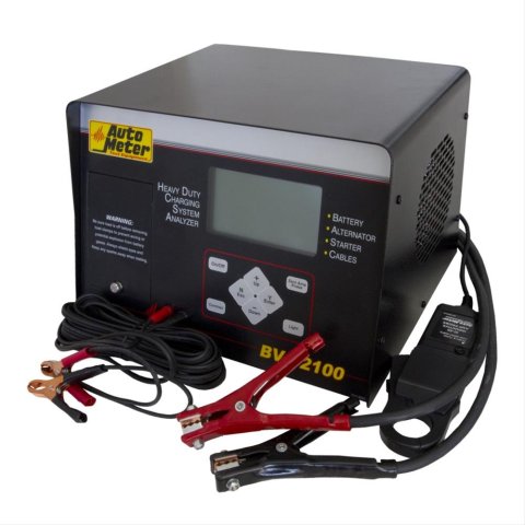AutoMeter Heavy-Duty Automated Electrical System Analyzers BVA2100 Battery Tester, Analyzer, 6-24 V, 0-400 amps, LCD Readout, Each