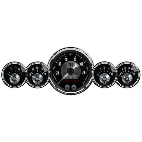 AutoMeter Prestige Analog Gauge Kits 2024 Kit, Analog, Prestige, GPS Speedometer, Water Temperature, Fuel Level, Voltmeter, Oil Pressure, Kit
