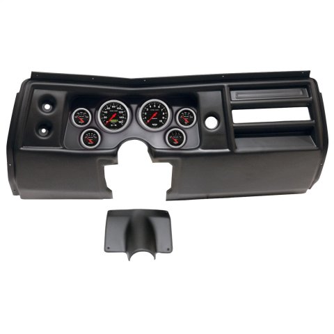 AutoMeter Sport-Comp Instrument Clusters for 1968 CHEVELLE, EL CAMINO - 2901-11 Gauge Kit, Sport-Comp, Analog, Black Face, Speedo, Tach, Oil, Water, Volt, Fuel, White Numbers, Red Pointers, Black Panel, Chevy, No Vent, Kit