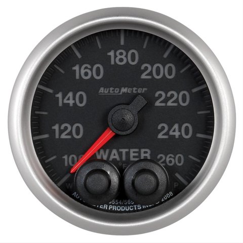 AutoMeter NASCAR Elite Series Analog Gauges 5654-05702-D Gauge, Analog, Stepper Motor w/o Pro Control, w/High Temp Cal, Water Temp, 100-260 degrees F, 2 1/16 in. Diameter, Black Face, Each