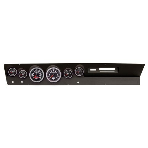 AutoMeter Sport-Comp II Instrument Clusters for 1967-1969 DART - 2119-12 Gauge Kit, II, Analog, Black Face, Speedo, Tach, Oil, Water, Volts, Fuel, White Numbers, Red Pointers, Black Panel, Dodge, Kit