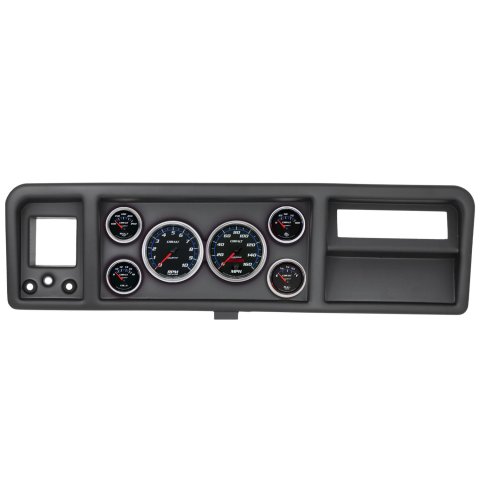 AutoMeter Cobalt Instrument Clusters 2146-05 Gauge Kit, Cobalt, Analog, Silver Face, Speedometer, Tach, Oil, Water, Volt, Fuel, White/Blue Numbers, Red Pointers, Black Panel, Ford, Kit