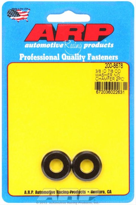 ARP Special Purpose Washers 200-8678 Washers, Flat, Chromoly, Black Oxide, .375 in. I.D., .875 in. O.D., Pair