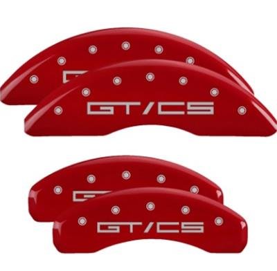 MGP Red Caliper Covers for 2015-2023 MUSTANG - 10200SGTCRD Disc Brake Cover, Set of 4: finish, Silver Mustang GT/CS