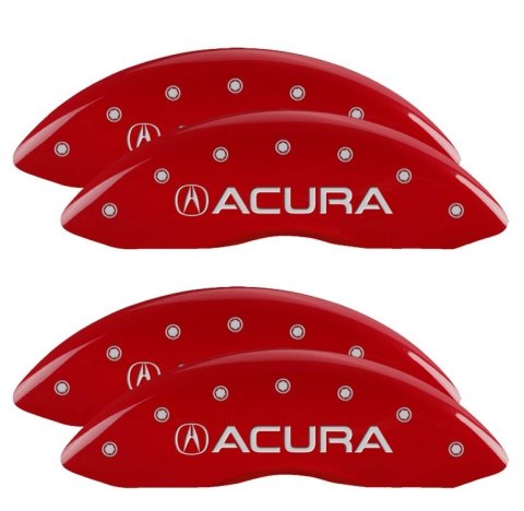 MGP Caliper Covers - Brake for 2022-2025 MDX 39028SACURD Set of 4 caliper covers, Engraved Front and Rear: Acura, Red powder coat finish, silver characters