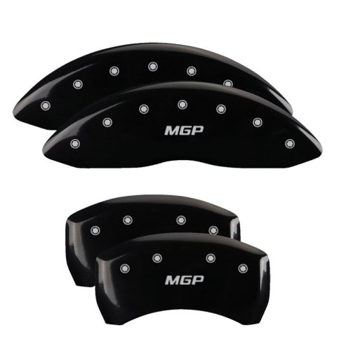 MGP Black Caliper Covers for 2020-2024 TELLURIDE - 21196SMGPBK Set of 4 caliper covers, Engraved Front and Rear: MGP, powder coat finish, silver characters