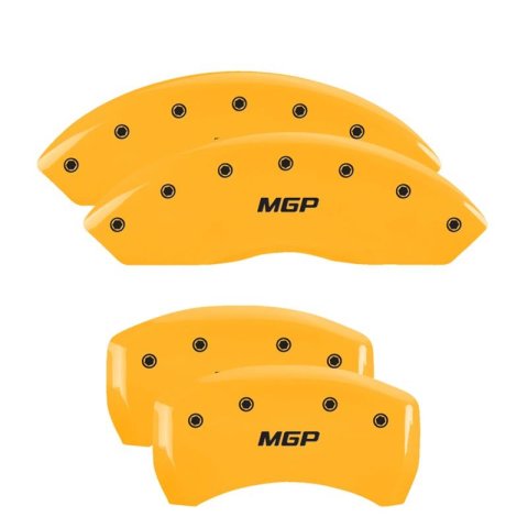 MGP Yellow Caliper Covers for 2020 SORENTO - 21197SMGPYL Set of 4 caliper covers, Engraved Front and Rear: MGP, powder coat finish, black characters