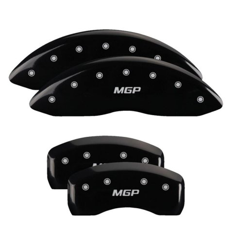 MGP Caliper Covers - Brake for 2019-2024 FORESTER 54013SMGPBK Set of 4 caliper covers, Engraved Front and Rear: MGP, Black powder coat finish, silver characters
