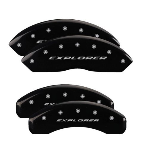 MGP Black Caliper Covers 10252SXPLBK Set of 4 caliper covers, Engraved Front and Rear: Explorer (2012-Up), powder coat finish, silver characters