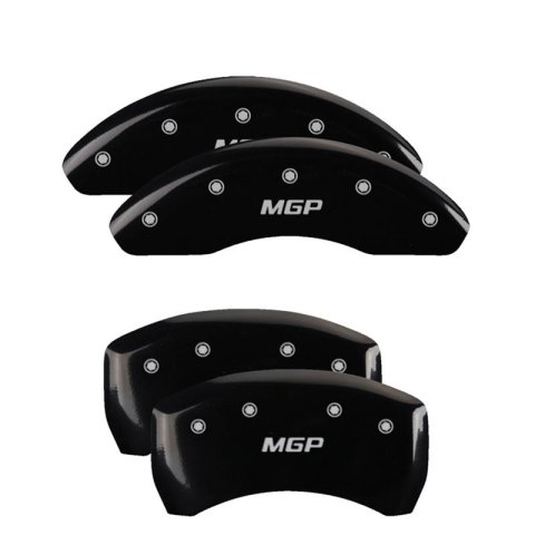 MGP Black Caliper Covers for 2018 Q3 - 15226SMGPBK Set of 4 caliper covers, Engraved Front and Rear: MGP, powder coat finish, silver characters