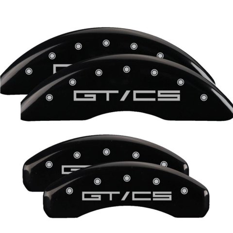 MGP Black Caliper Covers 10200SGTCBK Set of 4 caliper covers, Engraved Front: GT/CS - Egraved Rear: GT/CS, powder coat finish, silver characters