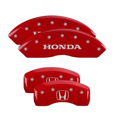 MGP Caliper Covers - Brake for 2003-2008 PILOT 20216SCUSDF Set Of 4 Covers, Engraved Front And Rear: Custom Graphics, Designated Finish.