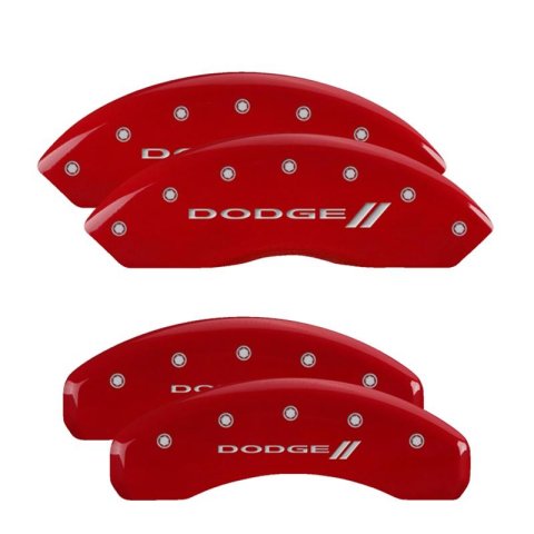 MGP Caliper Covers - Brake for 2007-2011 NITRO 12059SCLCRD Set Of 4 Classic Covers, Red Powder Coat Finish
