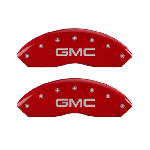 MGP Caliper Covers - Brake for 1997-2000 YUKON 34012FCUSDF Front Set 2 Covers, Engraved Front: Custom Graphics, Designated Finish.