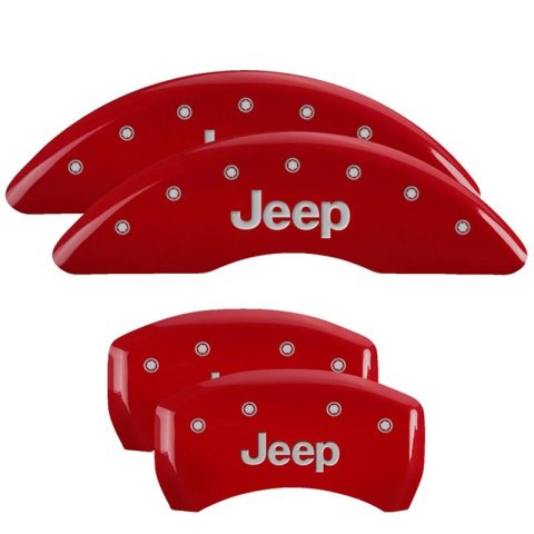 MGP Caliper Covers - Brake Pad for 2014-2023 CHEROKEE 42012SCUSDF Set Of 4 Covers, Engraved Front And Rear: Custom Graphics, Designated Finish.