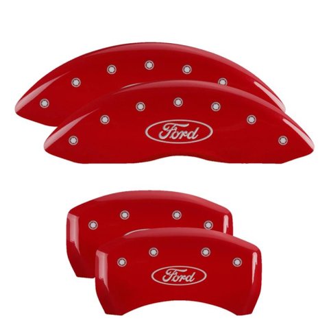 MGP Caliper Covers - Brake for 2013-2018 TAURUS 10222SCUSDF Set Of 4 Covers, Engraved Front And Rear: Custom Graphics, Designated Finish.