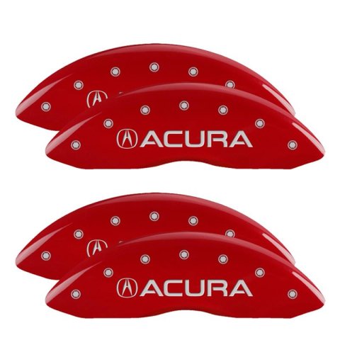 MGP Caliper Covers - Brake Pad for 2022-2024 MDX 39028SCLCBK Set Of 4 Covers, No Engraving: Classic Covers, Black Powder Coat Finish, Silver Characters