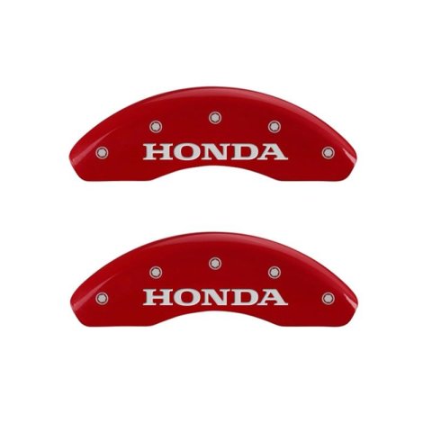 MGP Caliper Covers - Brake for 2010-2014 INSIGHT 20003FCLCRD Front Set Of 2 Classic Covers, Red Powder Coat Finish