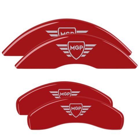 MGP Caliper Covers Brake 22242SCUSDF Set Of 4 Covers, Engraved Front And Rear: Custom Graphics, Designated Finish