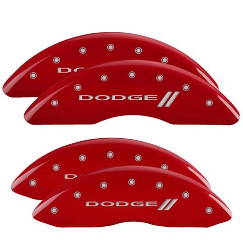 MGP Caliper Covers - Brake for 2010 RAM 2500, 3500 12124SCUSDF Set Of 4 Covers, Engraved Front And Rear: Custom Graphics, Designated Finish.