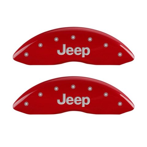 MGP Caliper Covers - Brake Pad for 2008-2019 COMPASS, 2008-2017 PATRIOT 42011FCUSDF Front Set 2 Covers, Engraved Front: Custom Graphics, Designated Finish.