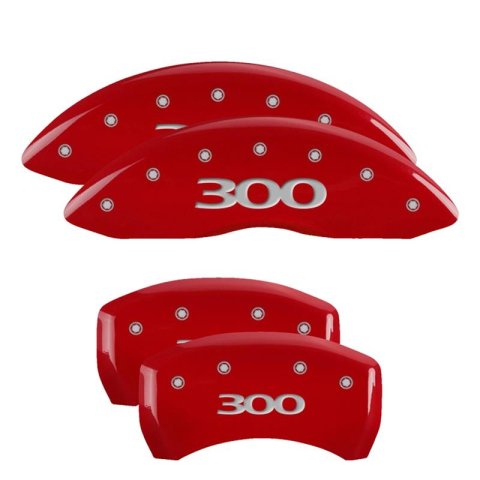 MGP Caliper Covers - Brake for 2011-2023 300 32016SCLCBK Set Of 4 Covers, No Engraving: Classic Covers, Black Powder Coat Finish
