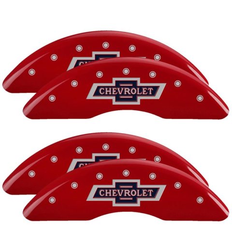 MGP Caliper Covers - Brake for 2020-2025 SILVERADO 2500 HD, 2020-2024 3500 HD 14258SCUSDF Set Of 4 Covers, Engraved Front And Rear: Custom Graphics, Designated Finish