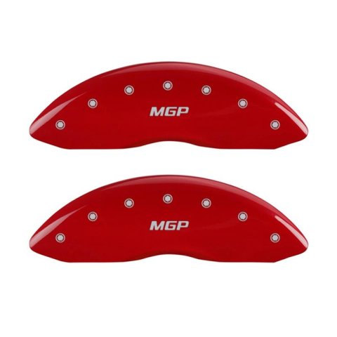 MGP Caliper Covers - Brake for 2003-2006 TUNDRA 16163FCLCRD Front Set Of 2 Classic Covers, Red Powder Coat Finish