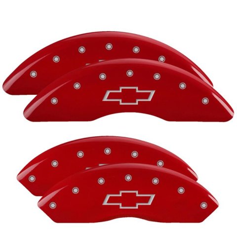 MGP Caliper Covers - Brake for 2009-2016 EXPRESS 2500, 2009-2017 3500 14008SCUSDF Set Of 4 Covers, Engraved Front And Rear: Custom Graphics, Designated Finish.