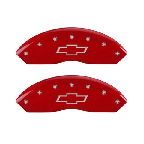 MGP Caliper Covers - Brake for 1997-2000 TAHOE 14212FCLCRD Front Set Of 2 Classic Covers, Red Powder Coat Finish