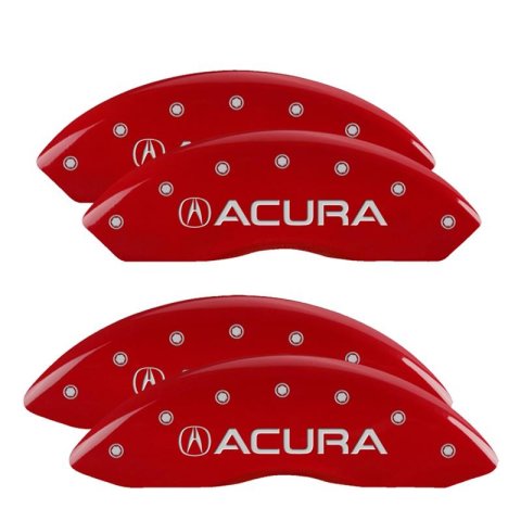 MGP Caliper Covers - Brake for 1999-2004 RL 39015SCLCRD Set Of 4 Classic Covers, Red Powder Coat Finish