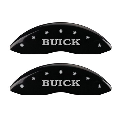 MGP Caliper Covers - Brake Pad for 2024-2025 ENVISTA 49019SBSHBK Set Of 4 Covers, Engraved Front: Buick Engraved Rear: Buick Shield Black Powder Coat Finish