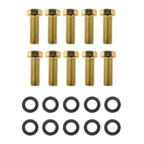 Motive Gear Ring Bolts F9RBKP Fasteners, Replacement and Washers, Hex Head, Steel, Black Oxide, 7/16-20 in. RH, Ford, 8/9 in., Trac-Lock Carriers Only, Set of 10