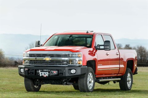 ARB Modular Winch Bar Kits for 2015-2018 SILVERADO 2500 HD, 3500 HD - 2262030 Bumper, Bar, Fabricated, Steel, Black Textured Powdercoated, Mount, Front, Chevy, Kit