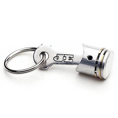 JE Pistons Piston and Connecting Rod Key Chains J400X Ring, & Piston, Aluminum, Each