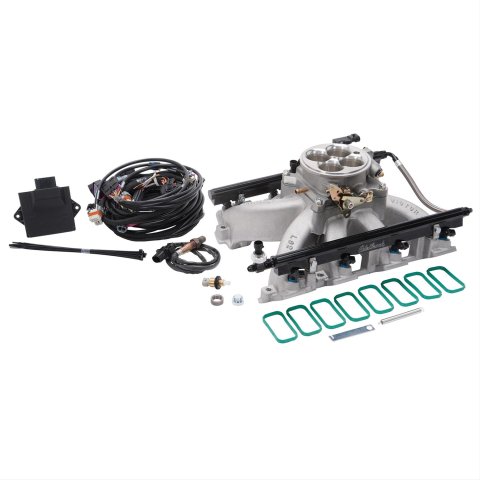 Edelbrock Pro-Flo 4 EFI Systems 35750 Fuel Injection System, 4, Self-Learning, Sequential Multi-Port, Satin, 675 HP Max, Gen III & IV LS Rectangular Port, Kit