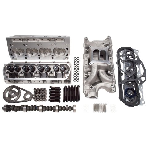 Edelbrock Total Power Package 380 HP 289-302 SB Ford Performer RPM Top-End Engine Kits 20912 Top End Kit, Package, Intake, Heads, Roller Cam, Timing Chain and Gears, Gaskets, All Bolts, Ford, HP, Kit