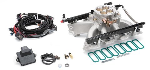 Edelbrock Pro-Flo 4 EFI Systems 36170 Fuel Injection System, Pro Flo 4, Self Learning, Sequential Multi-Port, Satin, 675 HP Max, Gen IV LS, Rectangle Port, Chevy, Kit