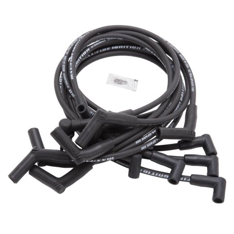 Edelbrock Max-Fire Ultra-Spark 50 Universal Spark Plug Wire Sets 22719 Wires, Ultra Spark, Spiral Core, ohms, 8.0mm, Black, 180 Degree Boots, Universal, Set