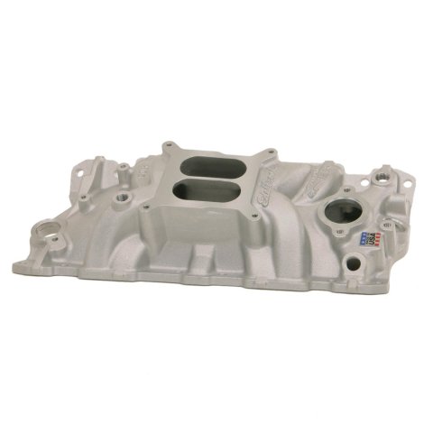 Edelbrock Performer EPS Intake Manifolds 2703-CP Manifold, EPS, Dual Plane, Aluminum, Chrome Plasma Coated, Square Bore, Chevy, Small Block, Each