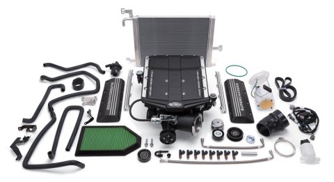 Edelbrock E-Force Chrysler Stage 1 Street Legal Supercharger Systems for 2012-2013 GRAND CHEROKEE - 153560 System, Street, Roots, Black Powdercoated, Intercooler, without Tune, Jeep, 6.4L, Kit