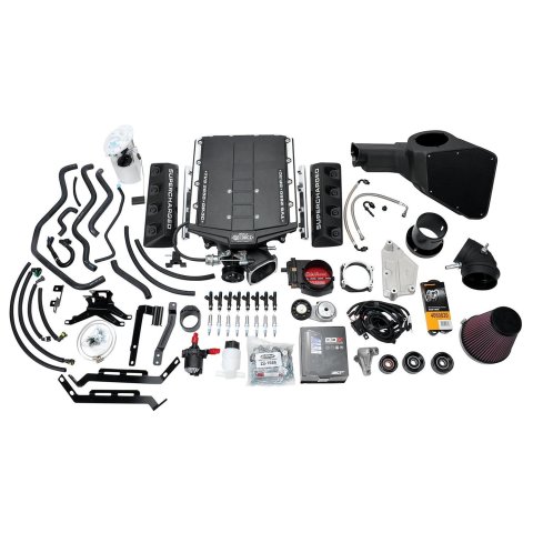 Edelbrock E-Force TVS2650 Mustang Stage 2 Track System Supercharger Kits 15839 Supercharger, 2, Eaton TVS2650, Black Powdercoated, 6-Rib Serpentine, Ford, Kit